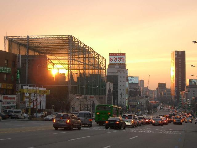 Zuid Korea - Zonondergang Seoul