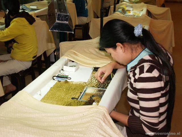 Vietnam - Zijde borduren